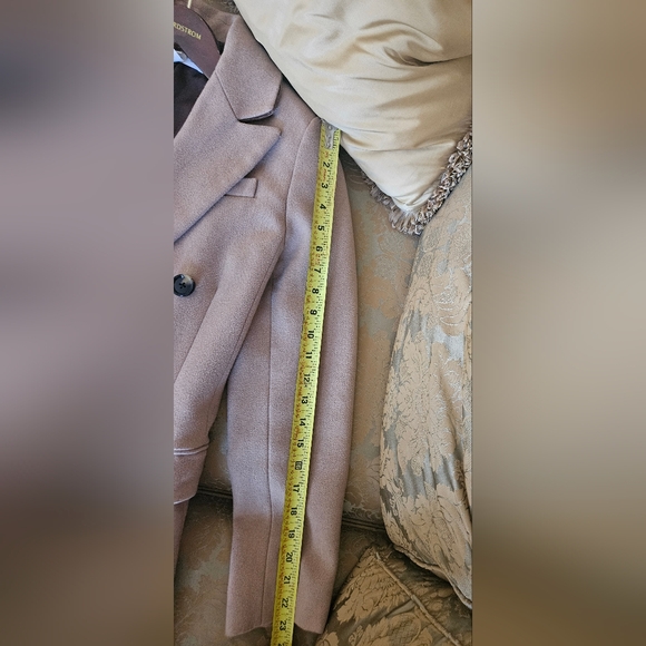 Mango Beige Double-Breasted 51% Wool Coat - Picture 12 of 16